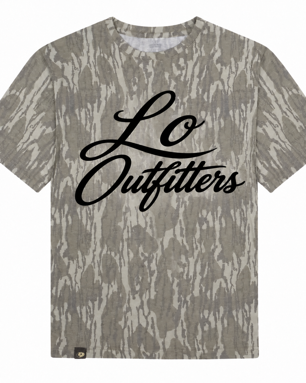 Cursive Camo Tee Black (Pre-Sale)