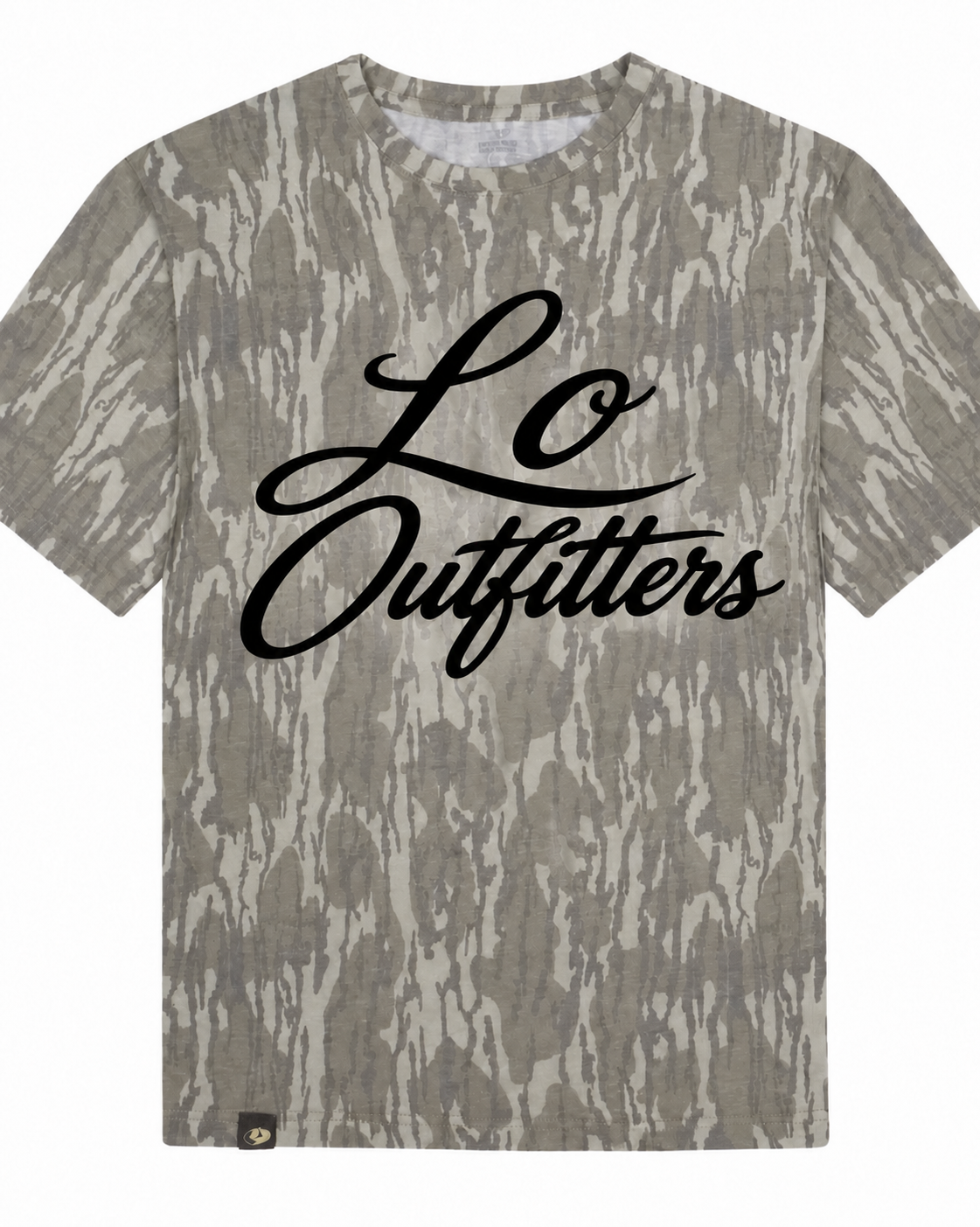 Cursive Camo Tee Black (Pre-Sale)